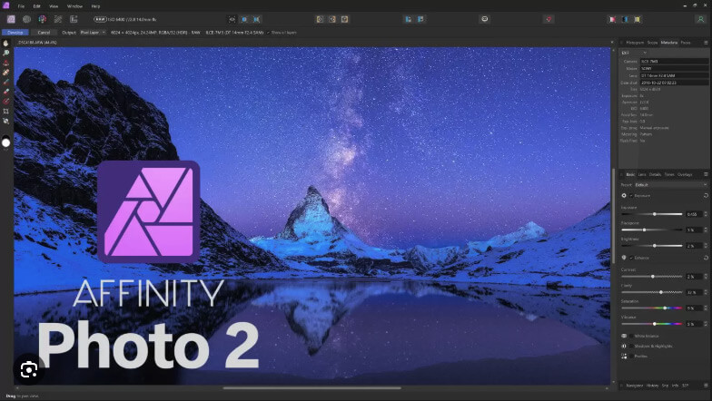 Affinity Photo editing software